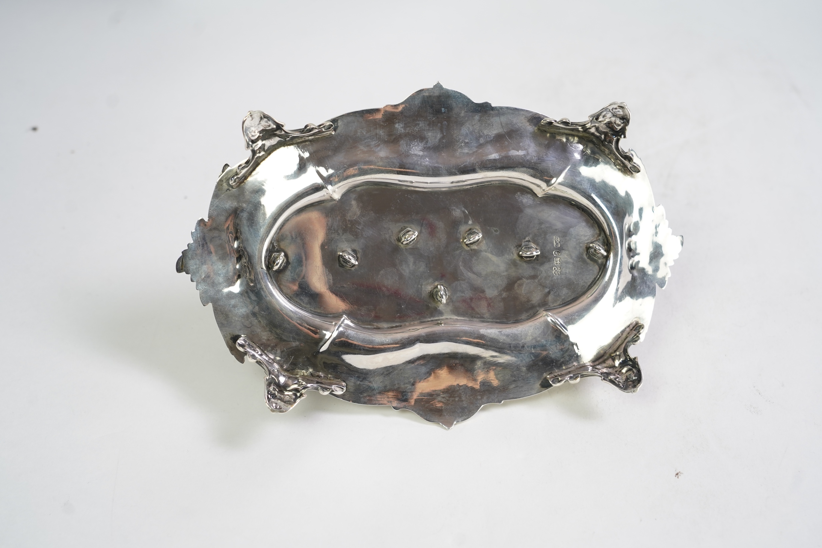 An early Victorian ornate silver inkstand, by Henry Wilkinson & Co